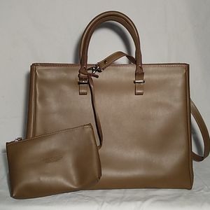 EUC Varriale leather shoulder/handbag brown